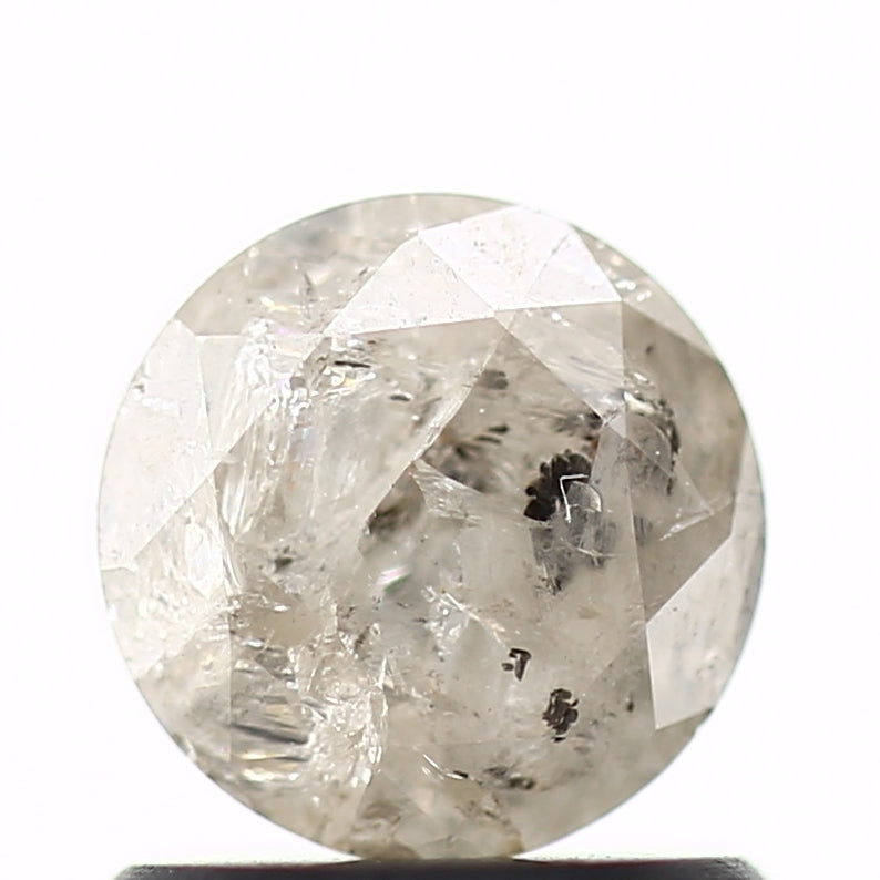 1.06 Carat Salt and Pepper Icy Round Brilliant Cut Natural Loose Diamond