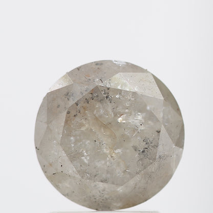 Natural Loose Round Salt And Pepper Diamond Fancy Grey Color 1.89 CT 7.50 x 4.90 MM Round Brilliant Cut Diamond ! Christmas Gift for Her