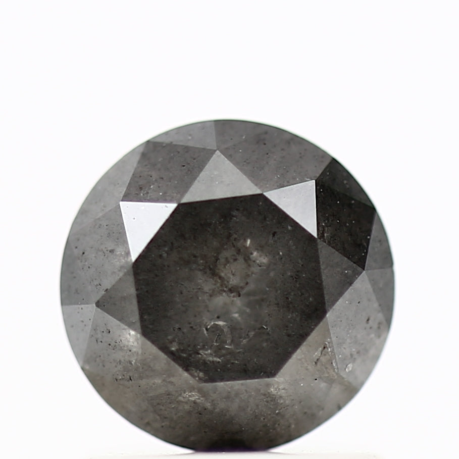 1.25 Carat Salt and Pepper Diamond Round Brilliant Cut Natural Loose Diamond