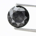 Salt And Pepper Diamond Fancy Gray Color 1.70 CT 7.22 x 5.07 MM Round Brilliant Cut Diamond ! Natural Loose Diamond ! Christmas Gift for Her