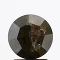 1.54 Carat Gray Rustic Round Brilliant Cut Natural Loose Diamond