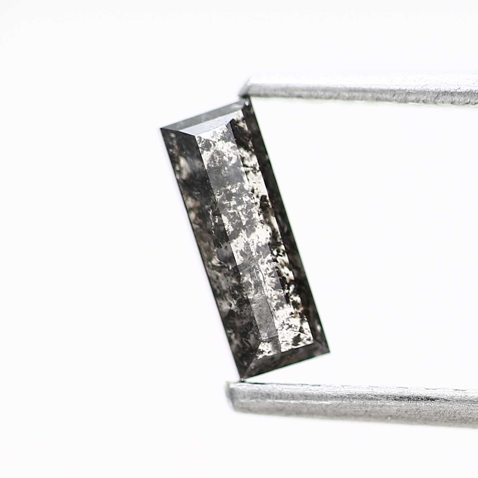 salt and pepper diamond ! 0.42 Ct 7.57 x 2.75 x 1.59 mm natural gray baguette loose diamond for engagement ring for her