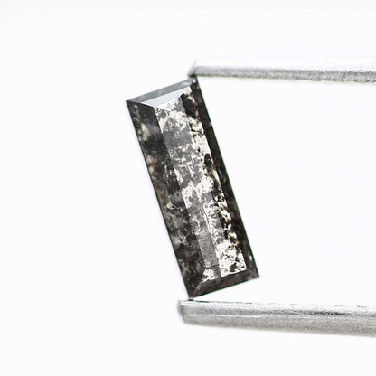 salt and pepper diamond ! 0.42 Ct 7.57 x 2.75 x 1.59 mm natural gray baguette loose diamond for engagement ring for her