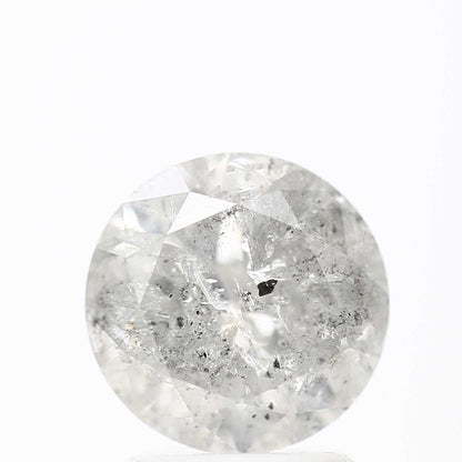 Natural Loose Round Salt And Pepper Diamond Fancy Grey Color 1.97 CT 7.80 X 4.90 MM Round Brilliant Cut Diamond ! Christmas Gift for Her