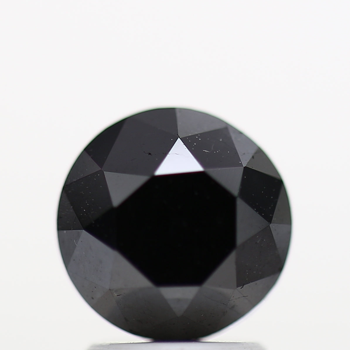 2.91 Carat Fancy Black Round Brilliant Cut Natural Loose Diamond