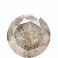 1.89 Carat Salt and Pepper Gray Round Brilliant Cut Natural Loose Diamond