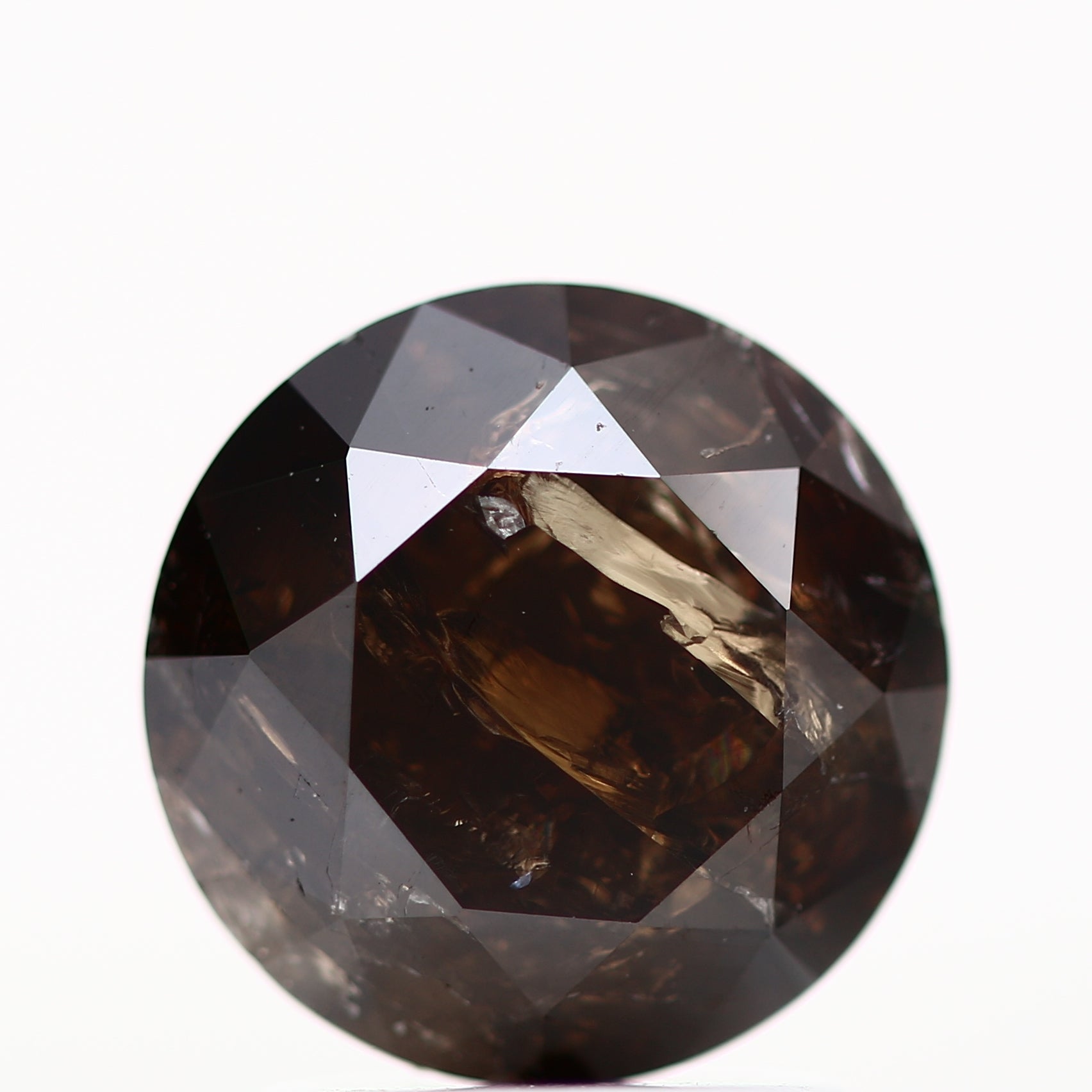 1.70 Carat Fancy Brown Round Shape Brilliant Cut Natural Loose Diamond