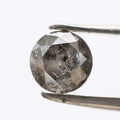 0.85 Carat Salt and Pepper Diamond Gray Fancy Round Brilliant Cut Natural Loose Diamond