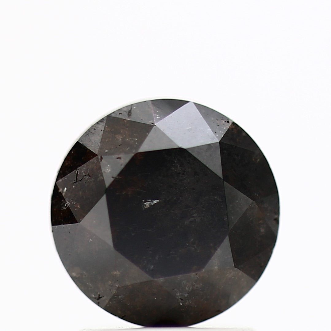 GIA round black certified diamonds