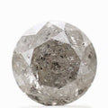 1.62 Carat Salt and Pepper Diamond Gray Round Brilliant Cut Natural Loose Diamond