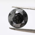 2.02 Carat Fancy Black Gray Round Shape Brilliant Cut Natural Loose Diamond