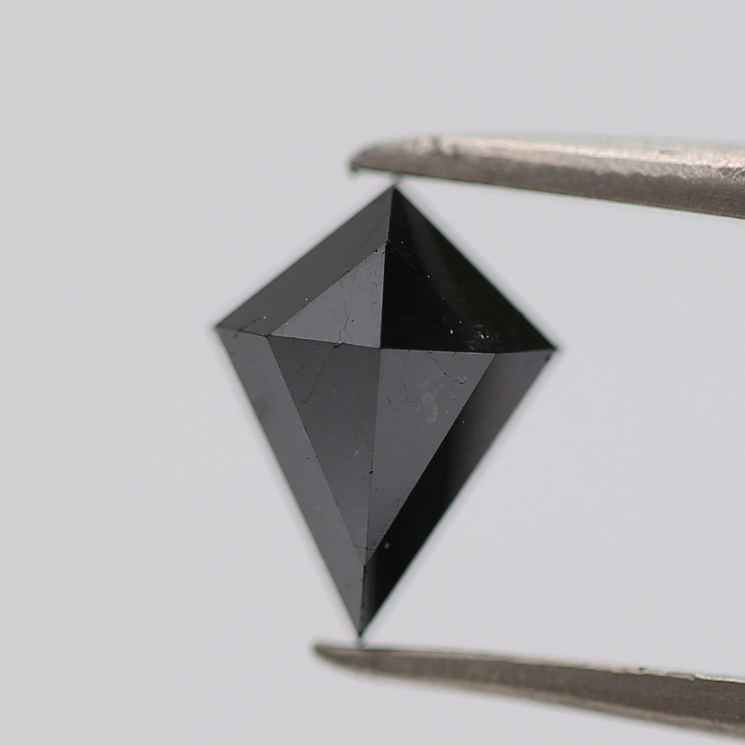 black diamond ! 0.94 Ct 8.10 x 6.15 x 2.90 MM natural black kite loose diamond for engagement ring for her