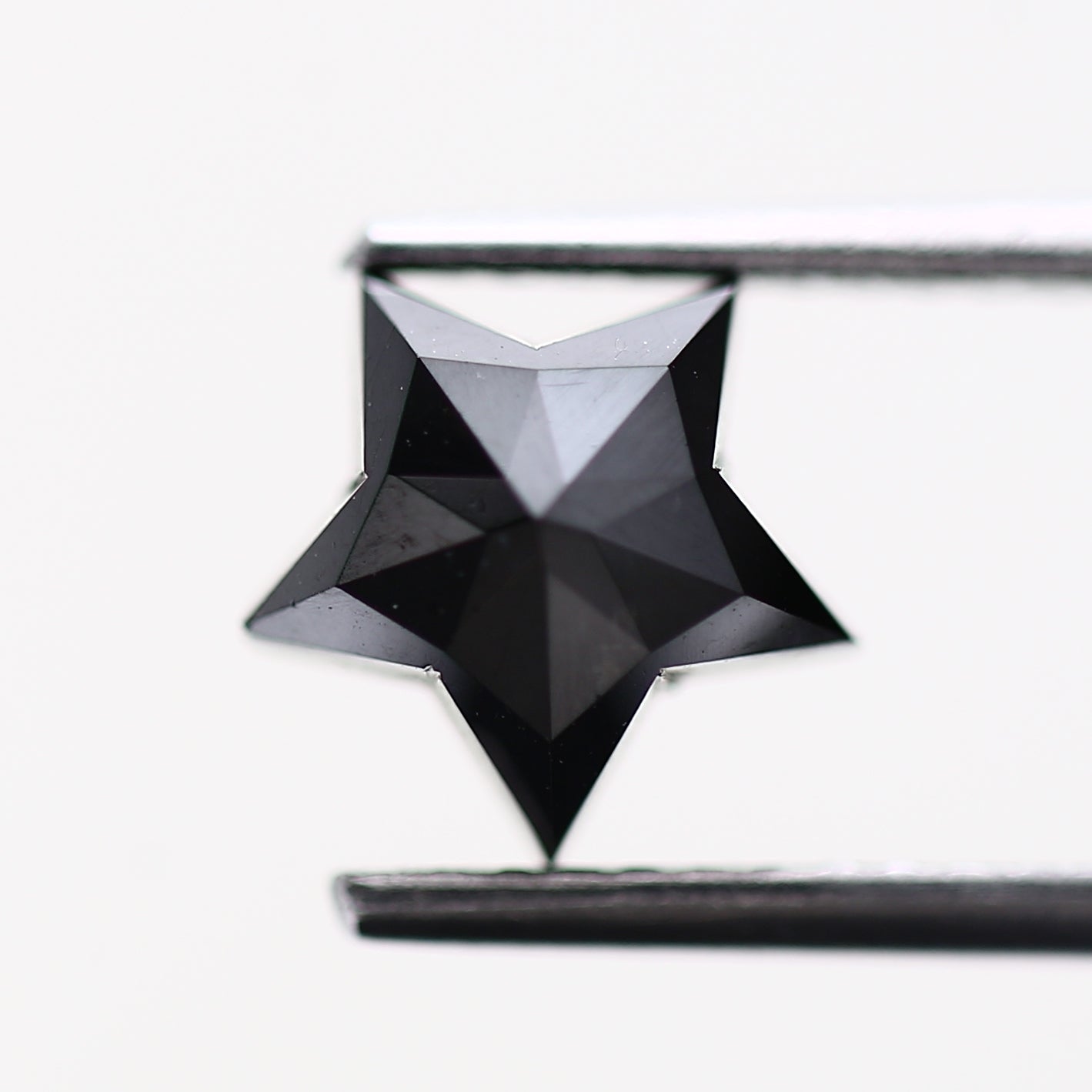 Star Cut Black Loose Diamond [7.66 MM] Natural Diamond For Engagement Ring 1.54 Carat
