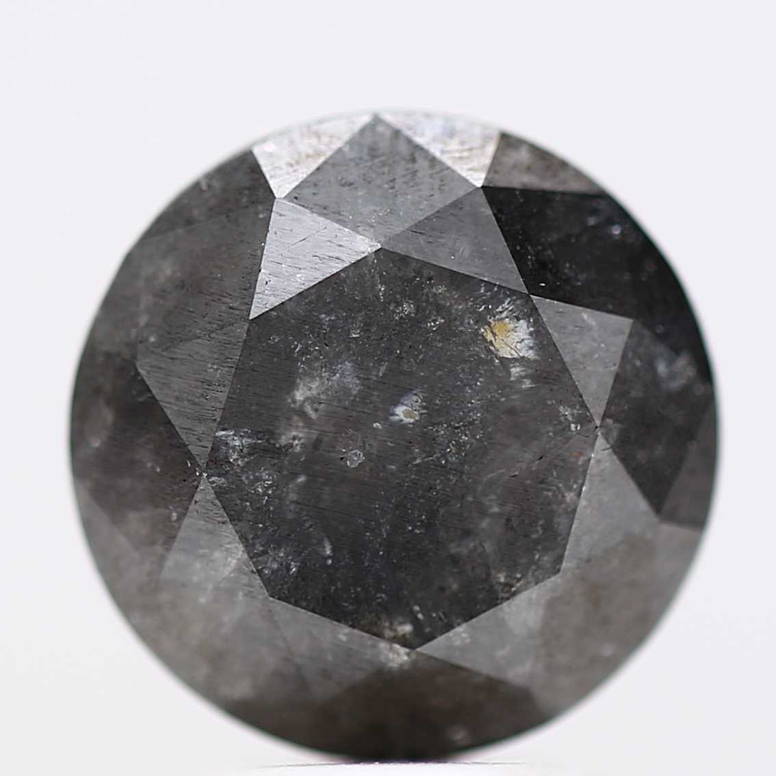 2.78 Carat Fancy Black Round Shape Brilliant Cut Natural Loose Diamond