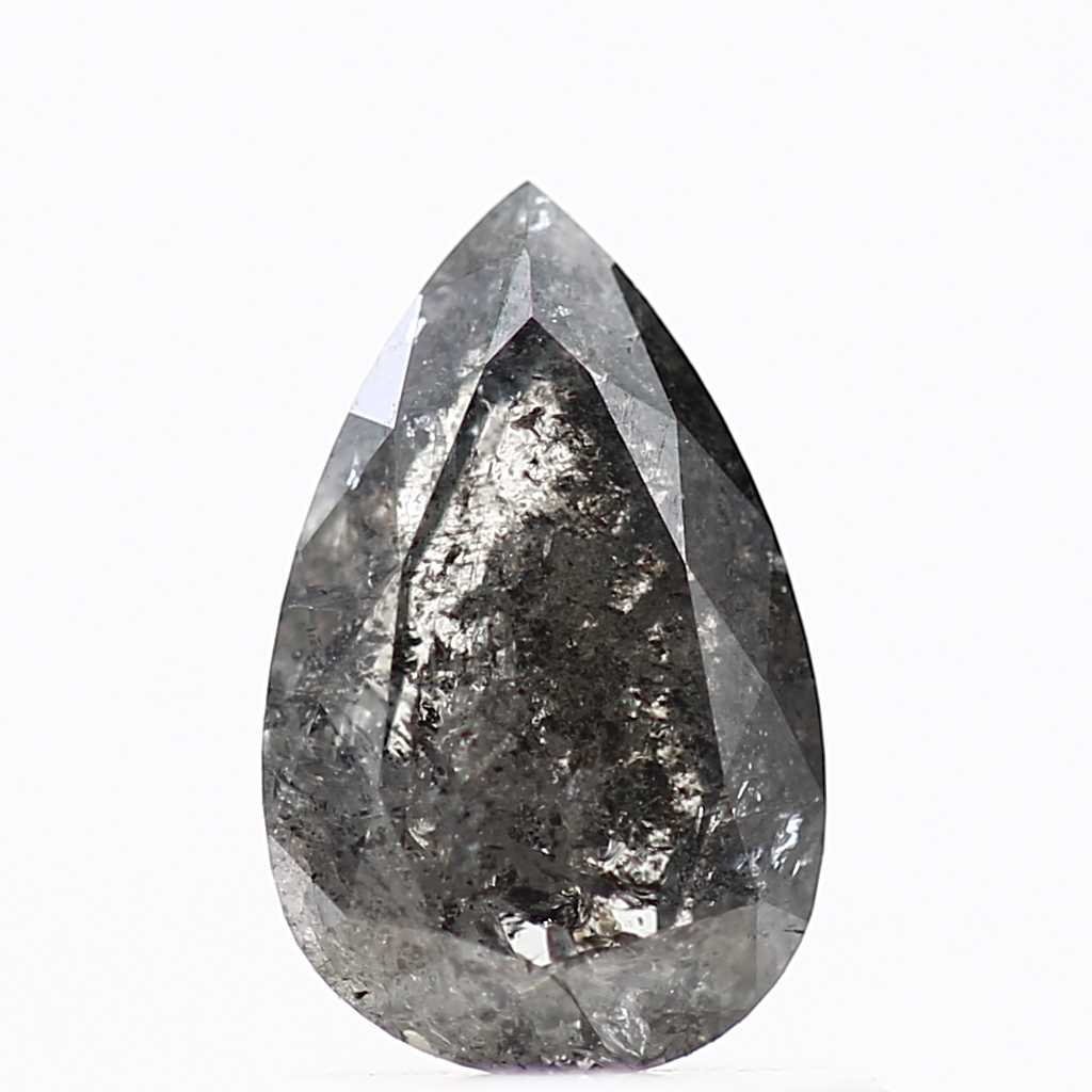 Salt and Pepper Diamond Fancy Gray Color 0.82 CT 8.04 x 5.02 x 2.42 MM Pear Cut Diamond! Natural Loose Diamond ! Christmas Gift for Her