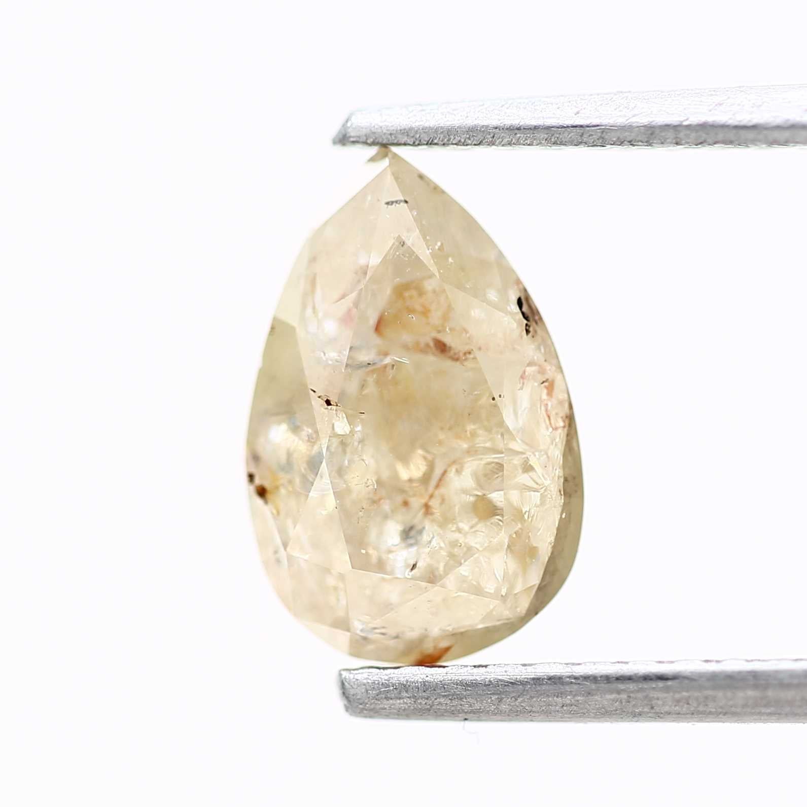 Salt and Pepper Diamond Fancy Brown Color 1.14 CT 9.01 x 5.86 x 3.65 MM Pear Cut Diamond! Natural Loose Diamond ! Christmas Gift for Her