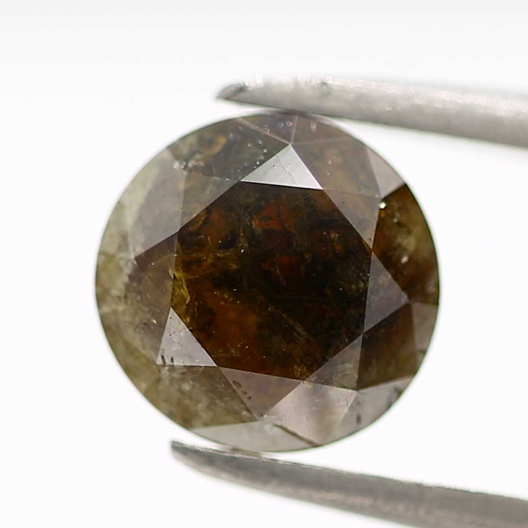0.75 Carat Fancy Brown Round Brilliant Cut Natural Loose Diamond