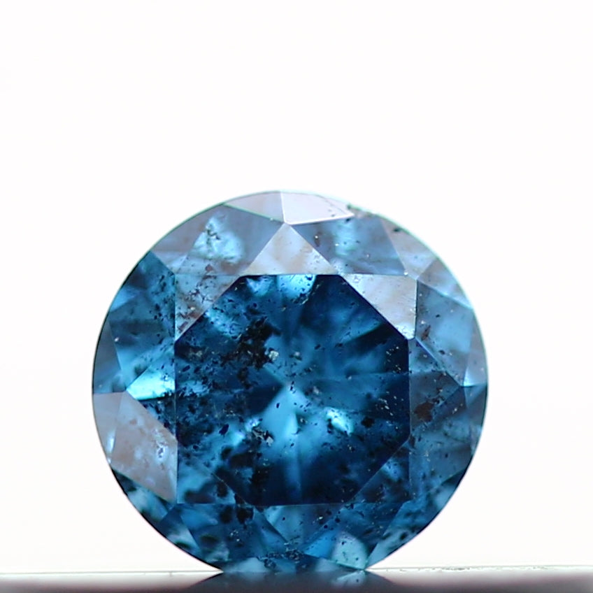 0.17 Carat Fancy Blue Round Brilliant Cut Natural Loose Diamond