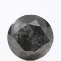 2.52 Carat Salt and Pepper Diamond Round Shape Brilliant Cut Natural Loose Diamond