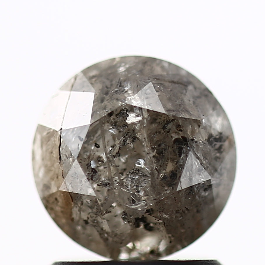 1.43 Carat Salt and Pepper Diamond Round Brilliant Cut Natural Loose Diamond