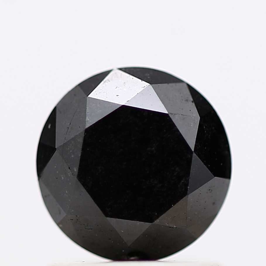 1.16 Carat Fancy Black Round Shape Brilliant Cut Natural Loose Diamond