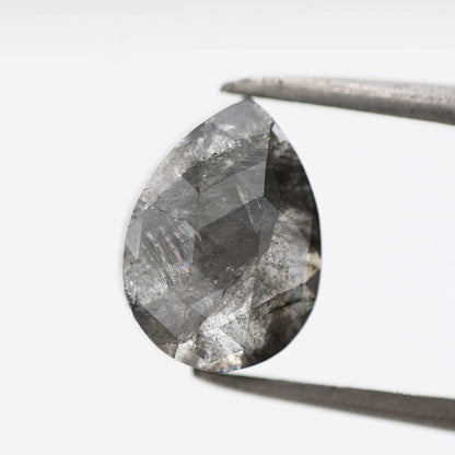 Salt and Pepper Diamond Fancy Gray Color 1.67 CT 8.80 x 6.40 x 2.90 MM Pear Cut Diamond! Natural Loose Diamond ! Christmas Gift for Her