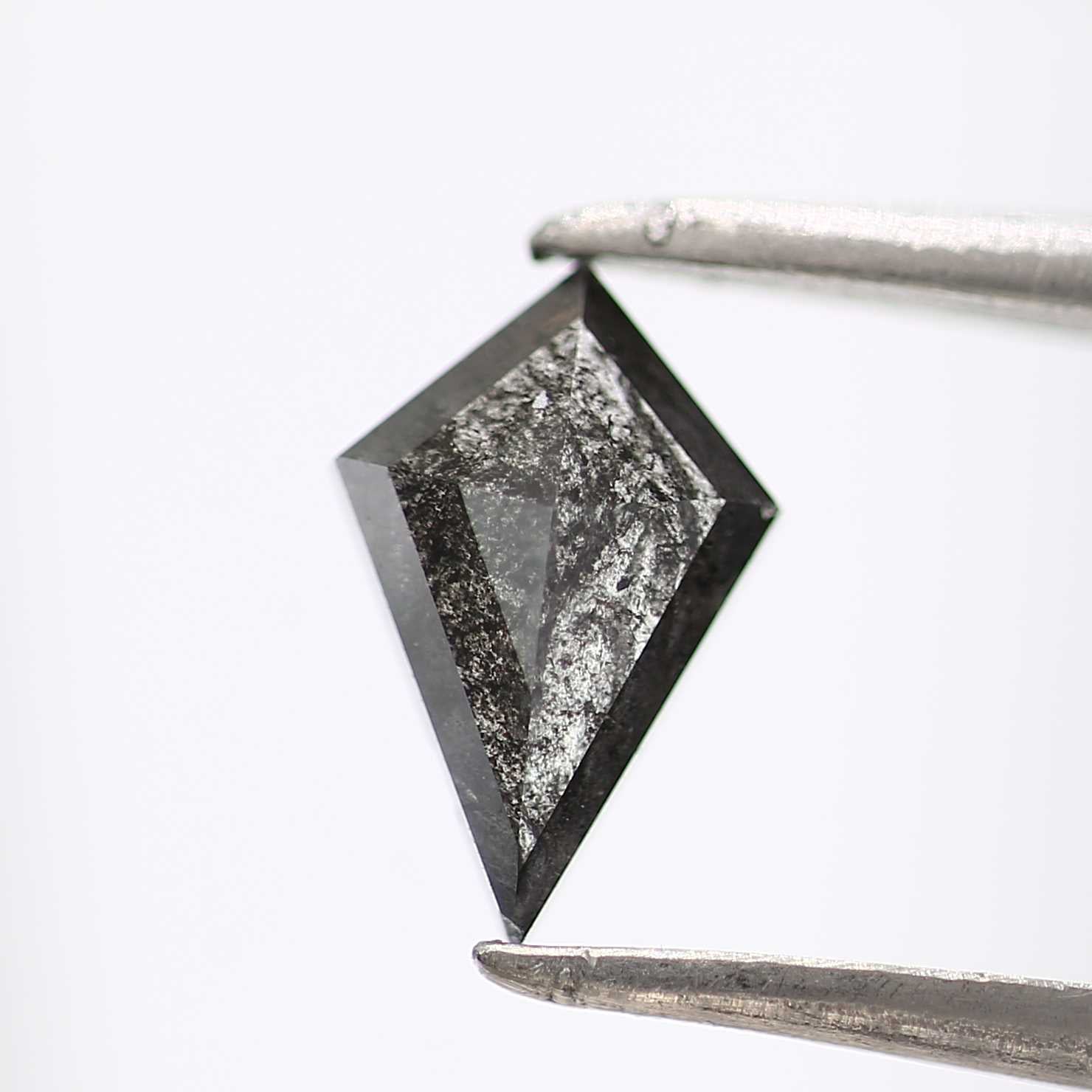 salt and pepper diamond ! 0.66 Ct 8.10 x 5.20 x 2.65 MM natural gray shield loose diamond for engagement ring for her