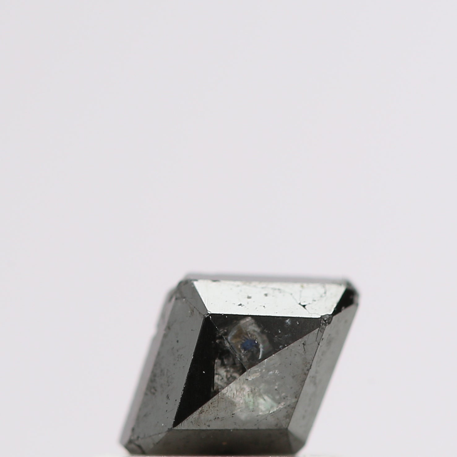 salt and pepper diamond ! 0.41 Ct 5.90 x 4.40 x 2.10 MM natural gray shield loose diamond for engagement ring for her