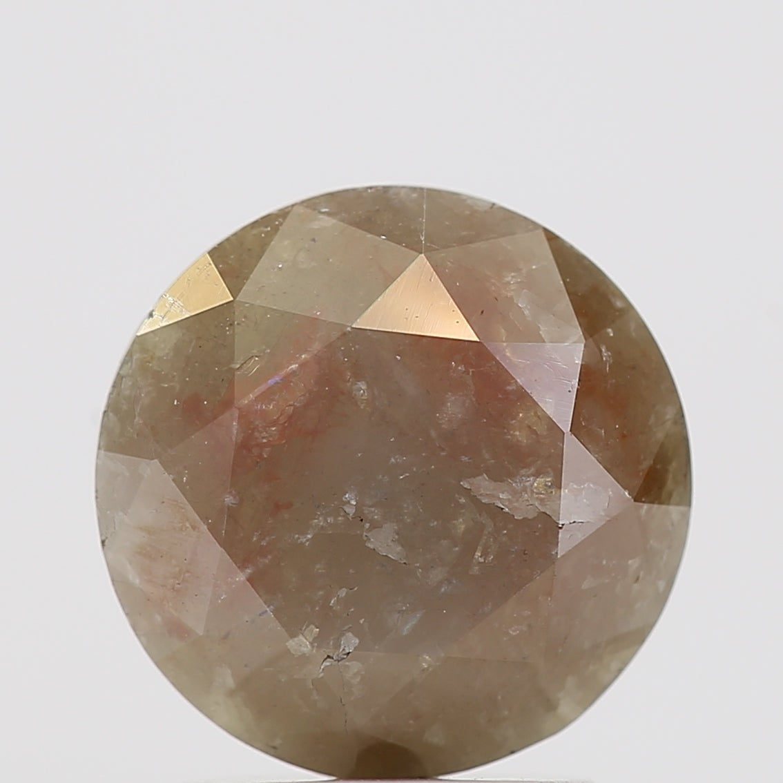 2.00 Carat Fancy Brown Gray Round Shape Brilliant Cut Natural Loose Diamond