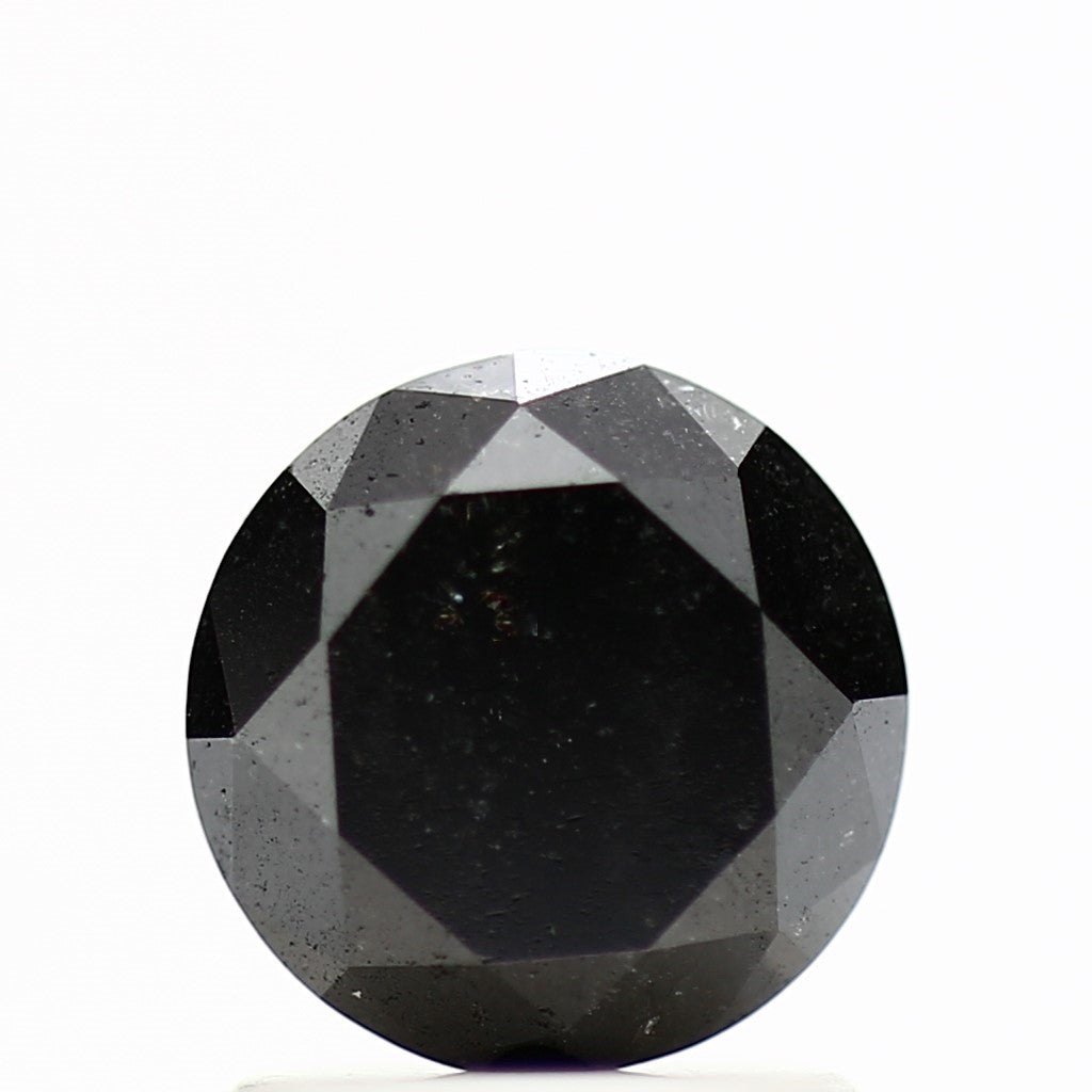 GIA round black certified diamonds