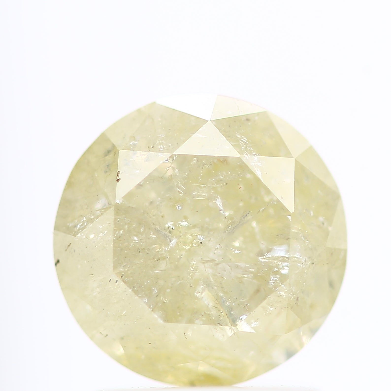 1.62 Carat Salt and Pepper Yellow Round Brilliant Cut Natural Loose Diamond