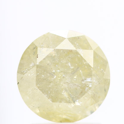 1.62 Carat Salt and Pepper Yellow Round Brilliant Cut Natural Loose Diamond