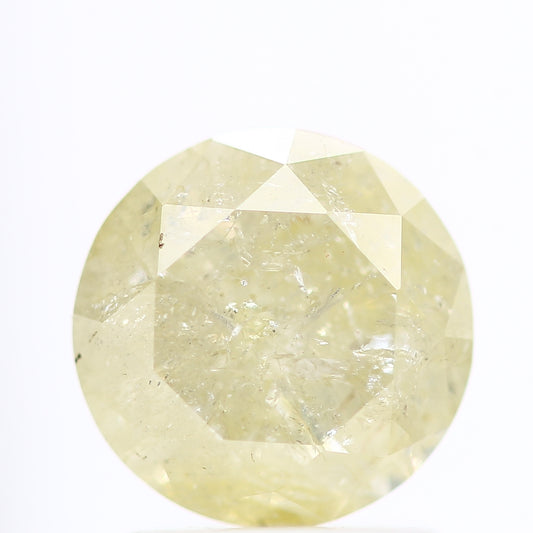 1.62 Carat Salt and Pepper Yellow Round Brilliant Cut Natural Loose Diamond