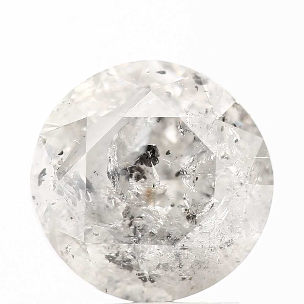 2.25 Carat Fancy Gray Salt and Pepper Round Cut Natural Loose Diamond