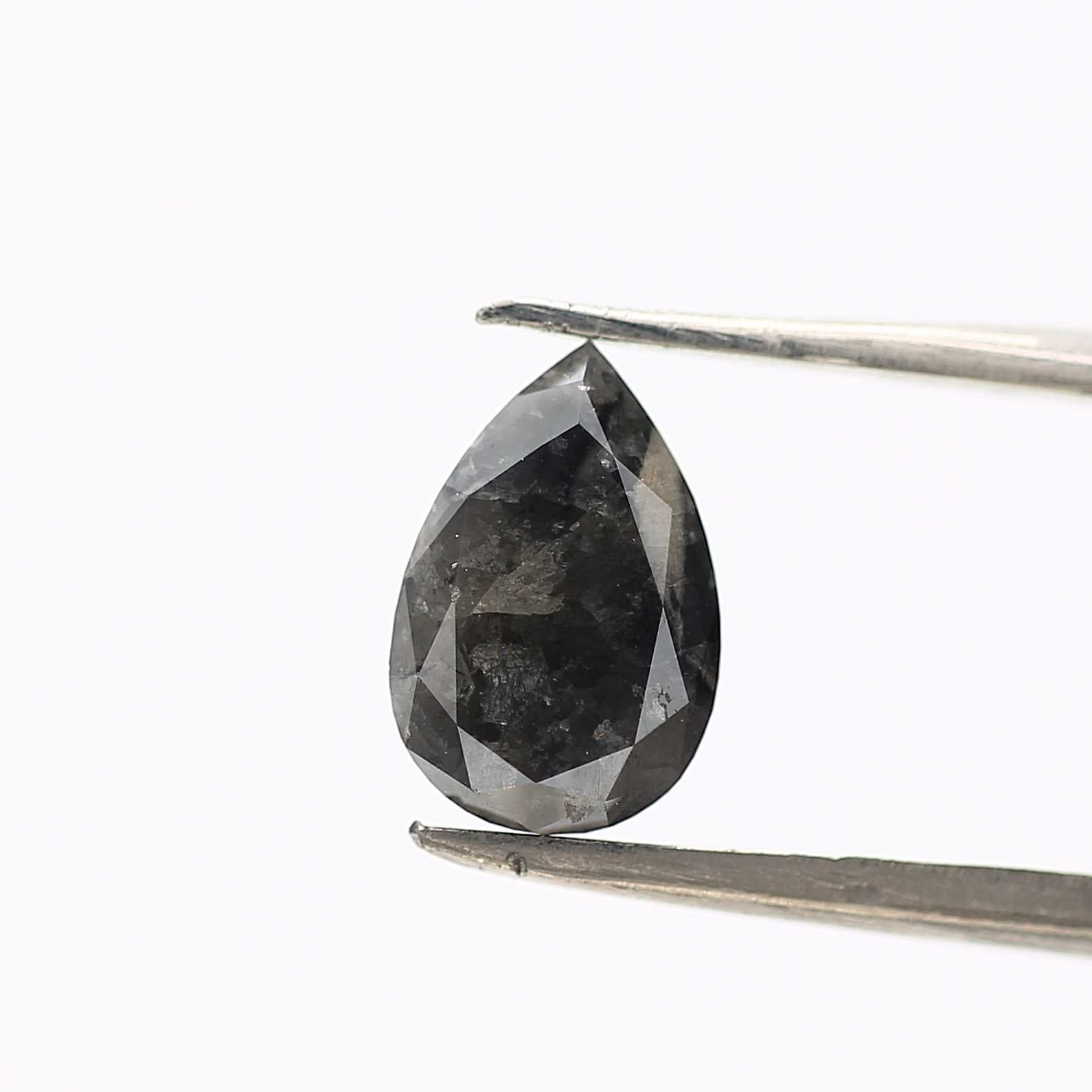 Salt and Pepper Diamond Fancy Gray Color 1.69 CT 9.80 x 6.50 x 3.92 MM Pear Cut Diamond! Natural Loose Diamond ! Christmas Gift for Her