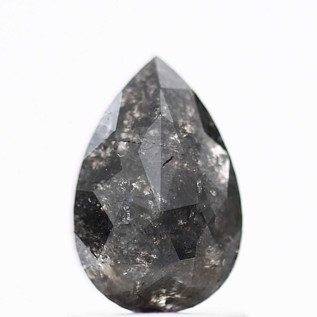 Salt and Pepper Diamond Fancy Gray Color 0.94 CT 7.95 x 5.28 x 2.48 MM Pear Cut Diamond! Natural Loose Diamond ! Christmas Gift for Her