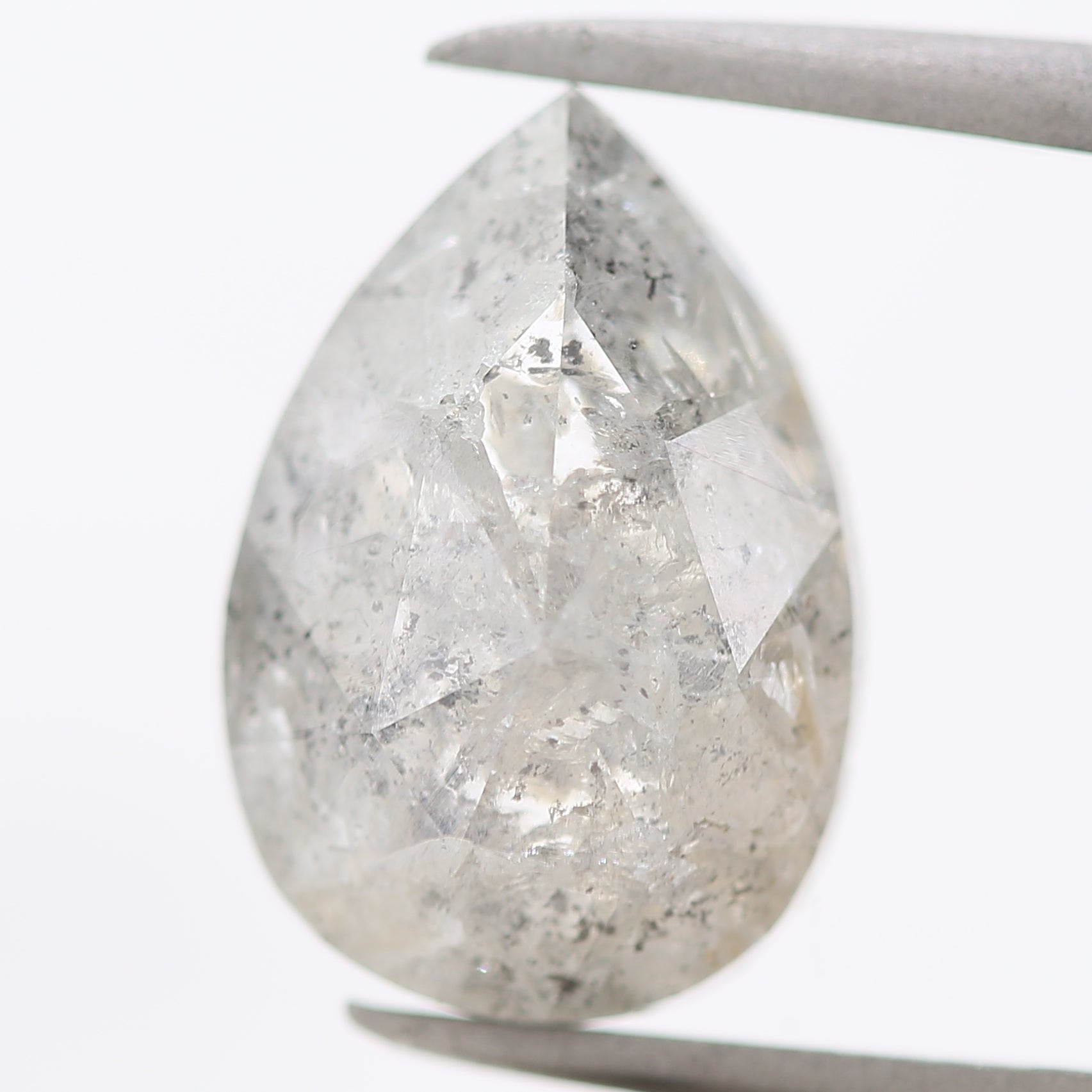 Salt and Pepper Diamond Fancy Gray Color 3.45 CT 11.60 x 8.00 x 4.70 MM Pear Cut Diamond! Natural Loose Diamond ! Christmas Gift for Her