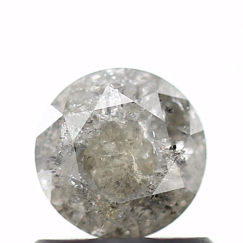 0.64 Carat Salt and Pepper Diamond Round Brilliant Cut Natural Loose Diamond