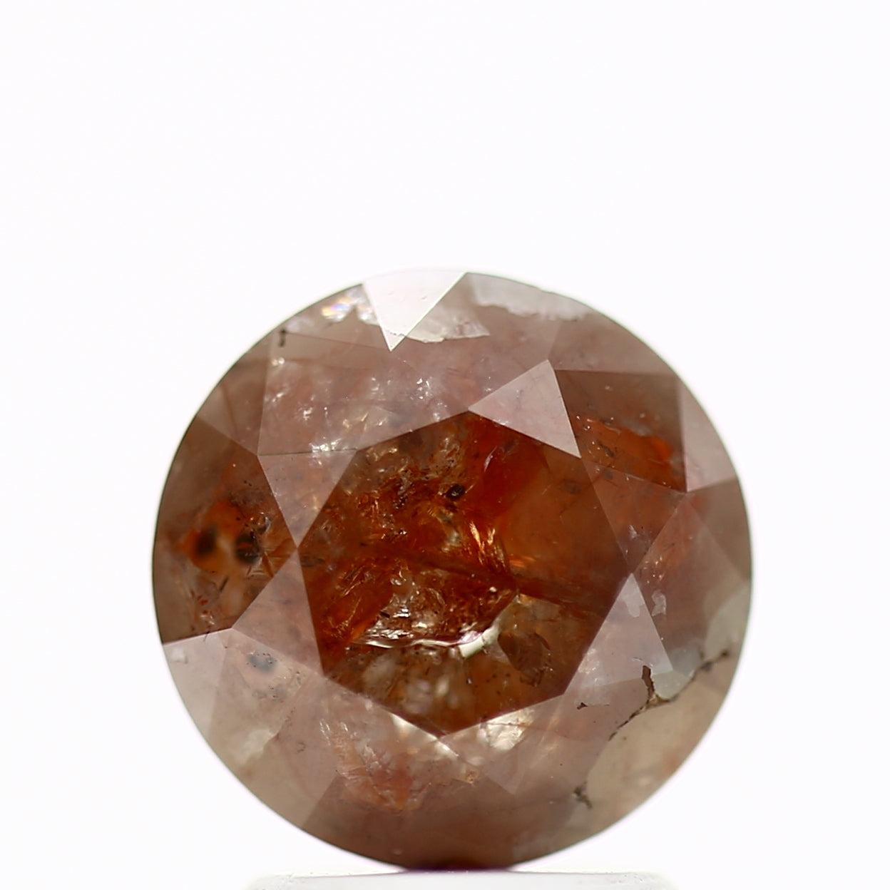 2.54 Carat Fancy Orange Brown Round Shape Brilliant Cut Natural Loose Diamond