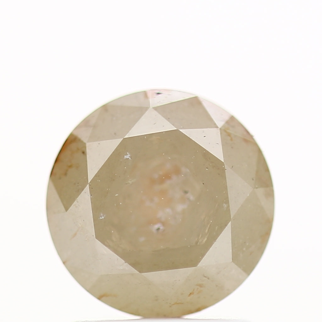1.71 Carat Fancy Yellow Rustic Round Shape Brilliant Cut Natural Loose Diamond