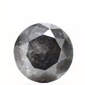 3 Carat Gray Rustic Round Shape Brilliant Cut Natural Loose Diamond