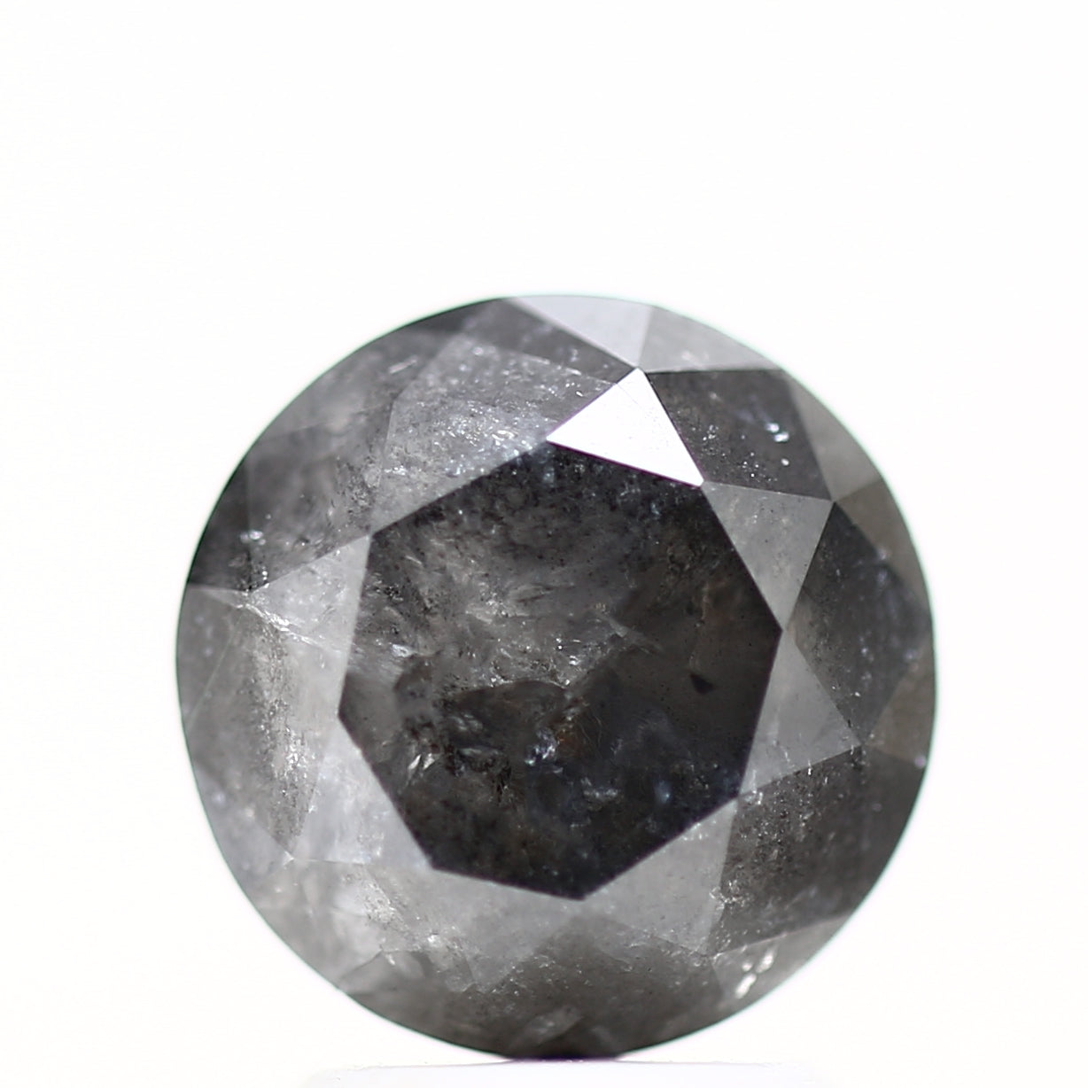 3 Carat Gray Rustic Round Shape Brilliant Cut Natural Loose Diamond