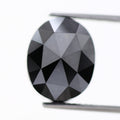 Oval Rose Cut Black Loose Diamond [12.06 MM] Natural Diamond For Engagement Ring 5.43 Carat