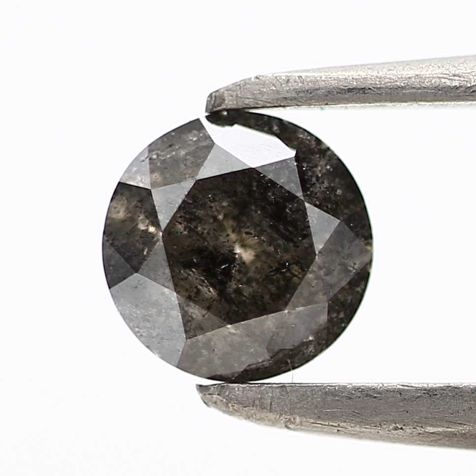 0.46 Carat Gray Round Shape Brilliant Cut Natural Loose Diamond