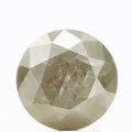 Salt And Pepper Diamond Fancy Gray Color 3.14 CT 8.44 x 6.33 MM Round Brilliant Cut Diamond ! Natural Loose Diamond ! Christmas Gift for Her