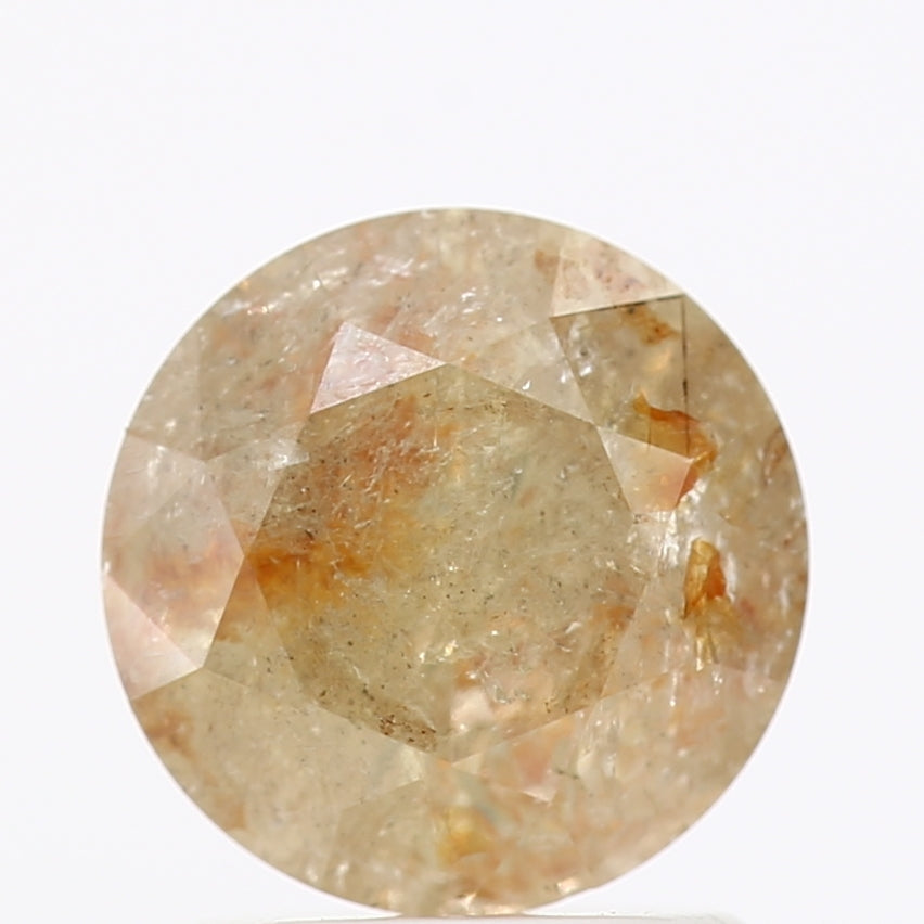 Salt and Pepper Round Diamond ! Fancy Orange Brilliant Cut Diamond for Engagement Ring, Natural Loose Diamond ! 1.30 Ct Diamond Gift for Her