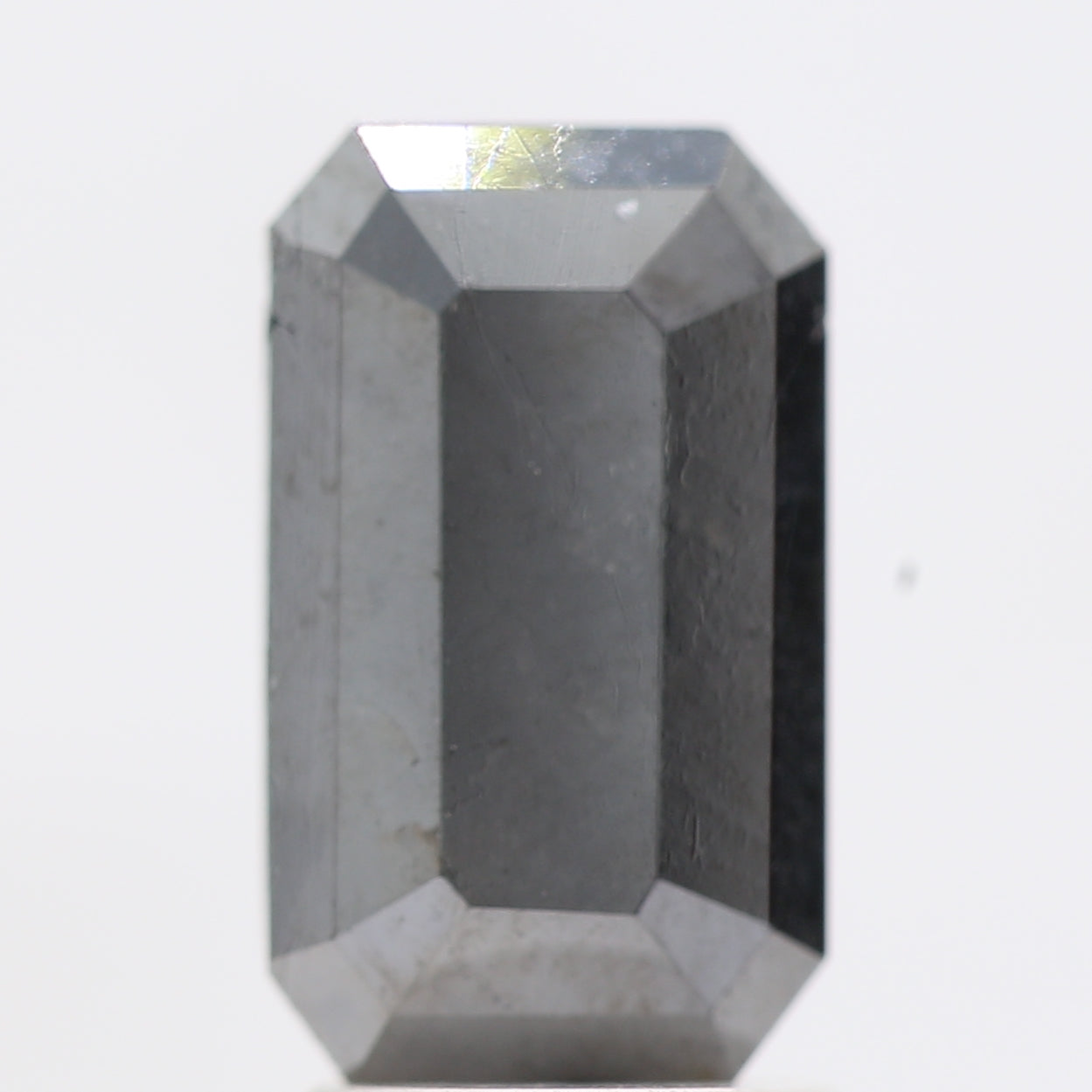 2.46 Ct Natural Black Emerald Full Cut Loose Diamond for Jewelery