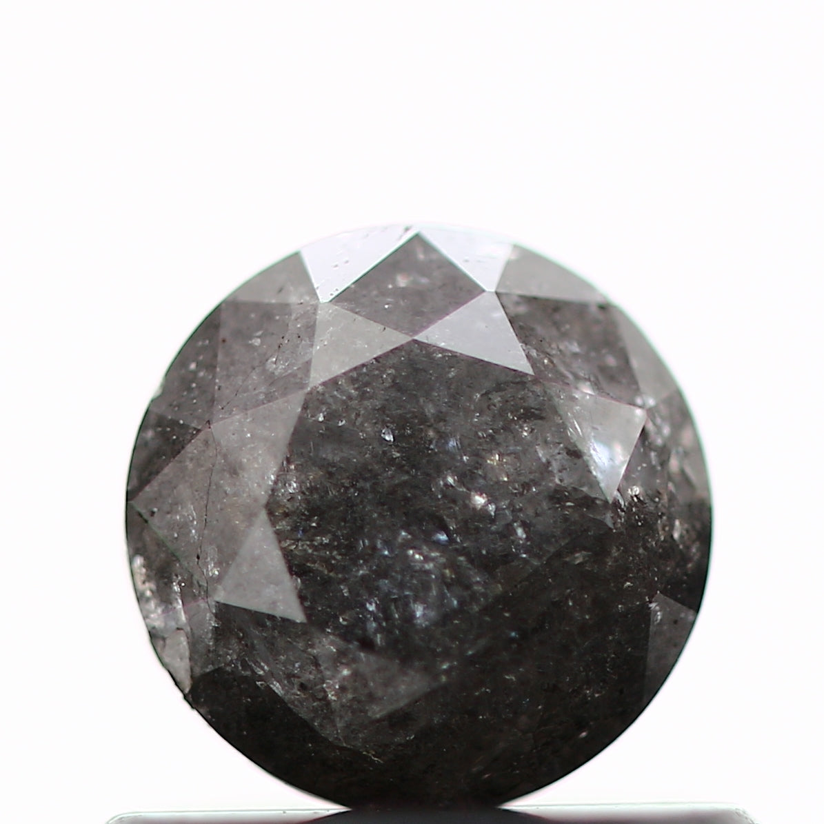 0.66 Carat Salt and Pepper Diamond Gray Round Brilliant Cut Natural Loose Diamond