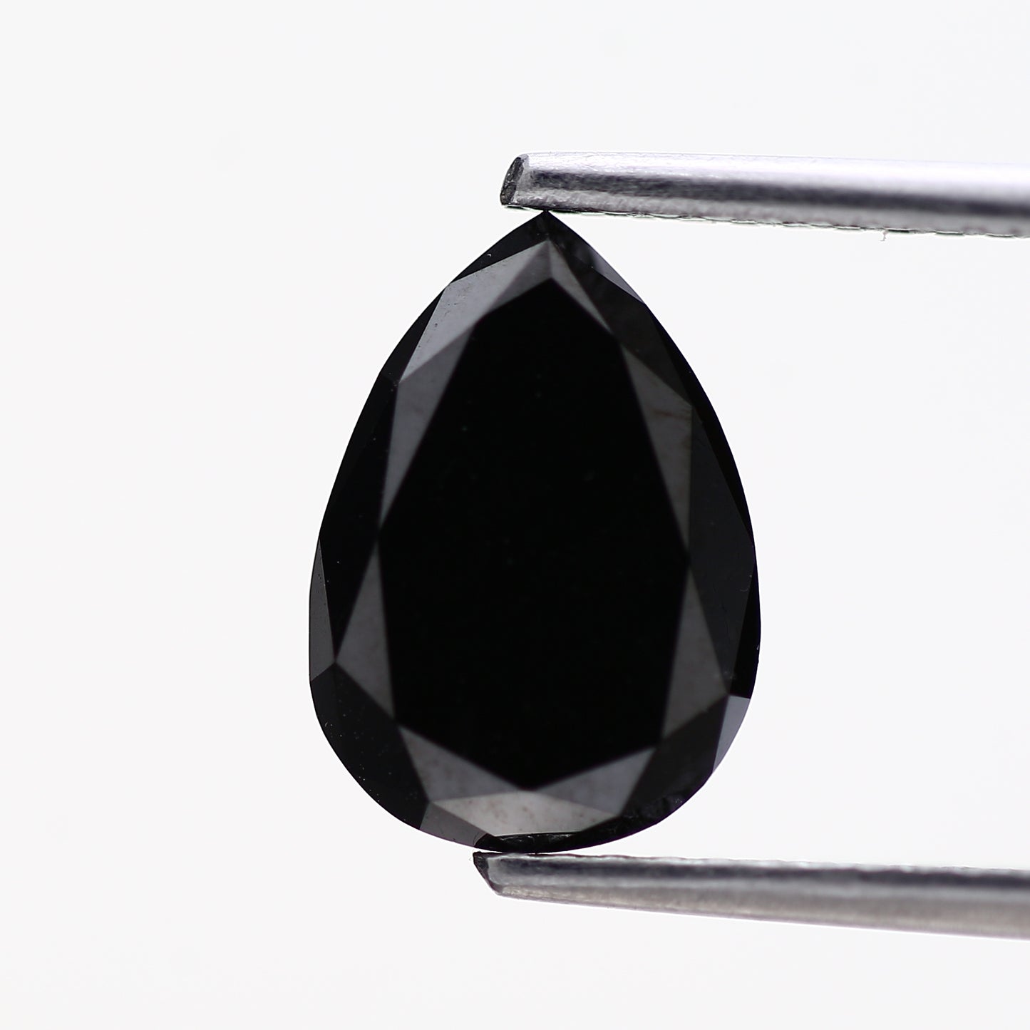 Pear Black Loose Diamond AAA [9.98 MM] Natural Diamond For Engagement Ring 1.98 Carat