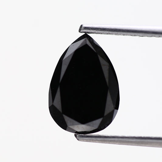 Pear Black Loose Diamond AAA [9.98 MM] Natural Diamond For Engagement Ring 1.98 Carat